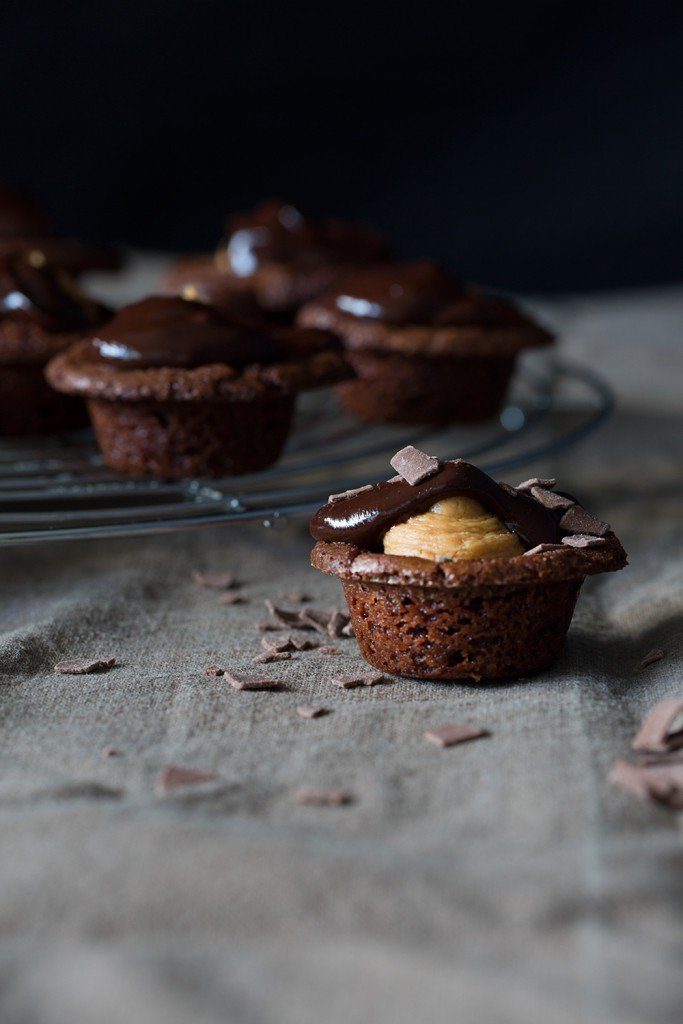 Mini Erdnussbutter Brownie Muffins - Patrick Rosenthal