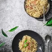 Schnell etwas Bärlauch gepflückt, Spaghetti gekocht und wenige Minuten später steht schon ein großer Teller Spaghetti Carbonara vor dir. So einfach kann kochen sein. Was stellt ihr mit dem ganzen Bärlauch an?