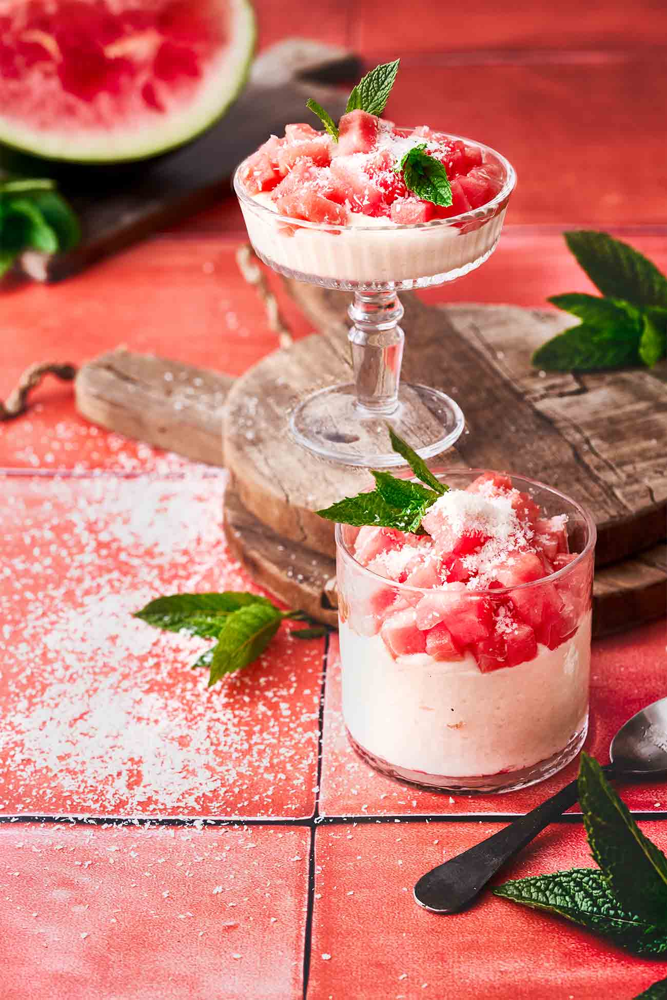 Leichte Kokos-Mousse mit Wassermelone - Patrick Rosenthal