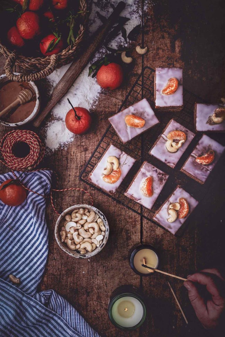 Honigkuchen mit kandierten Clementinen und Nüssen - Patrick Rosenthal