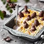 Tiramisu geht immer und ich finde, dass es eine Oster-Edition verdient hat. Natürlich mit Eierlikör und Schokohasen. Ihr werdet es lieben. Habt ein tolles Wochenende.