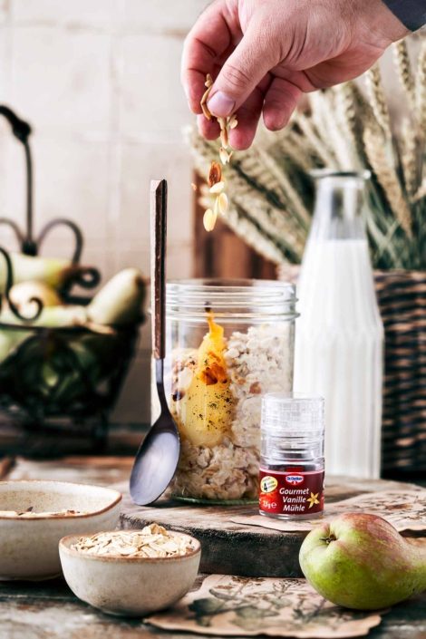 Herbstliches Porridge mit Vanille-Birnen - Patrick Rosenthal