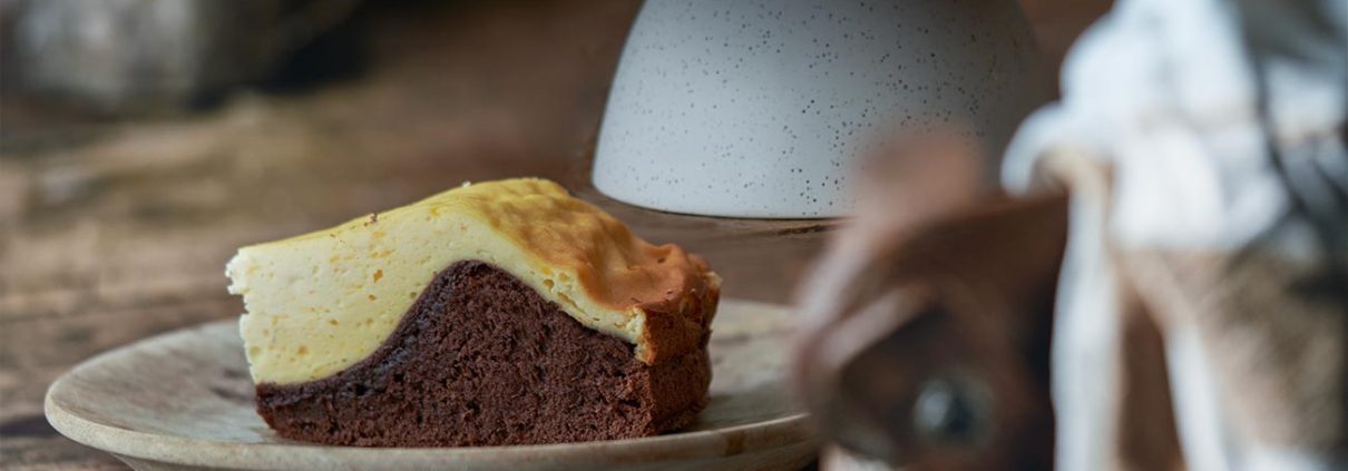 Mehr Zeit zum Genießen. Das verspricht dir das Rezept mit den schnell zusammengerührten Schokoladenkuchen, der mit einer Vanille- Käsekuchenhaube daherkommt. Der Schokoladenkuchen im Inneren noch leicht feucht und das Käsekuchen-Topping ganz cremig. So lecker.