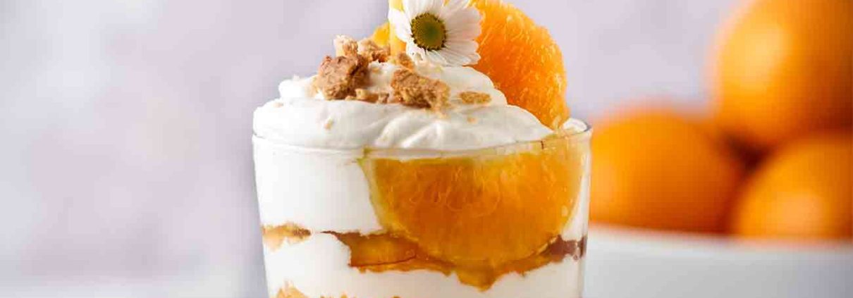 Rezept für ein Orangentörtchen im Glas