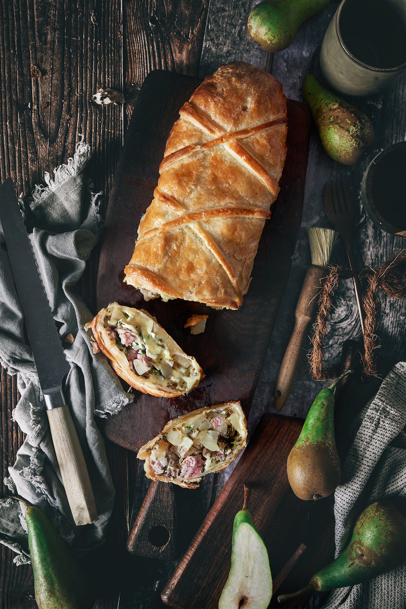 Schneller Blätterteigstrudel gefüllt mit Birnen und Camembert - Patrick ...