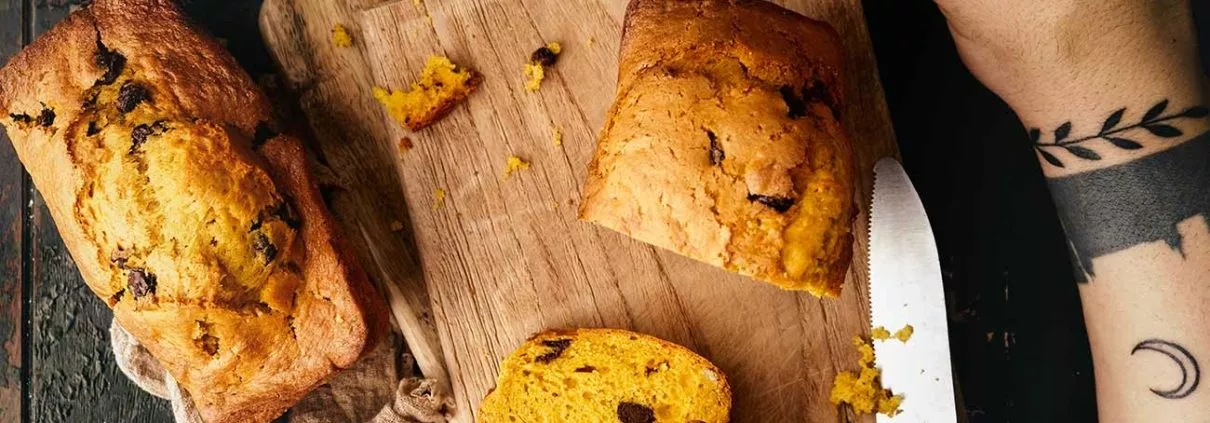 Saftiges Kürbisbrot mit Schokolade