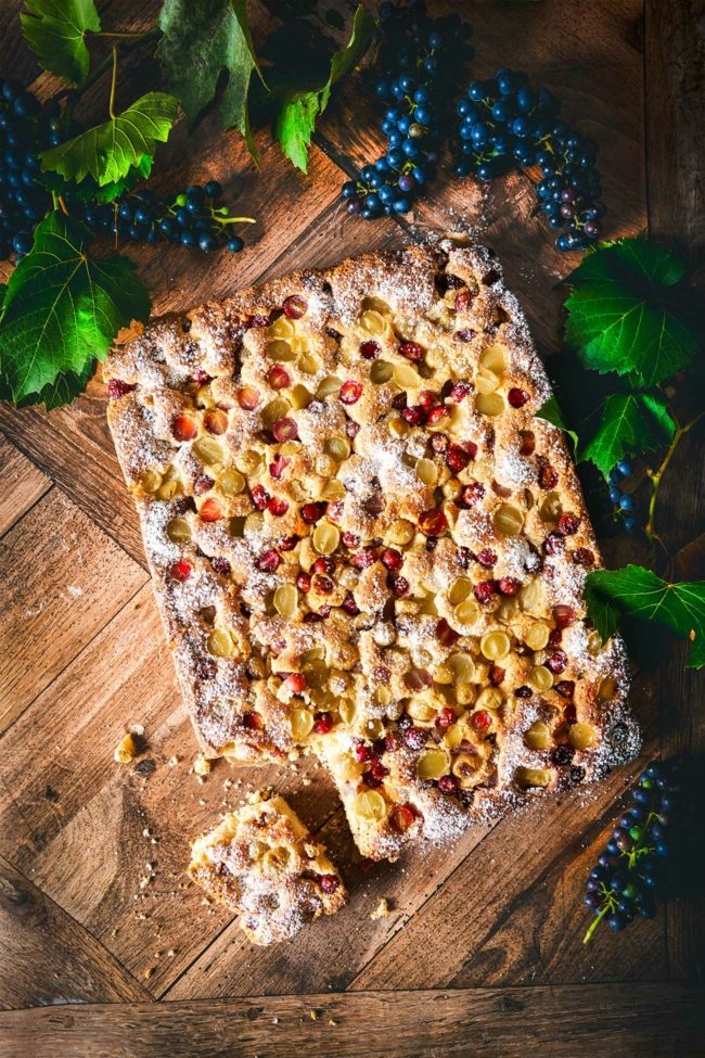 Einfacher Trauben Blechkuchen
