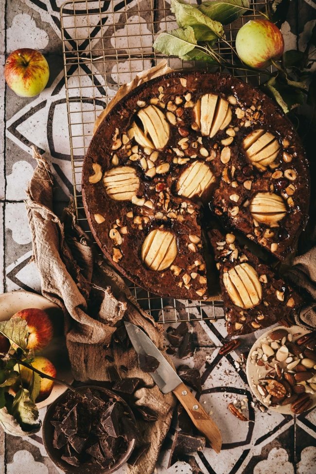 Apfel Brownie Kuchen