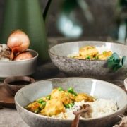 Schnelles Hähnchen Curry mit Reis