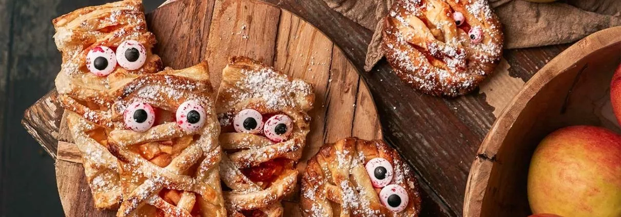 Apfeltaschen für Halloween