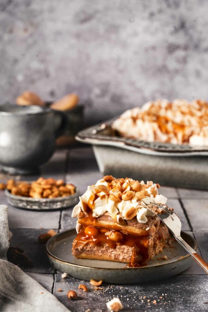 Snickers Tiramisu mit Salzkaramell