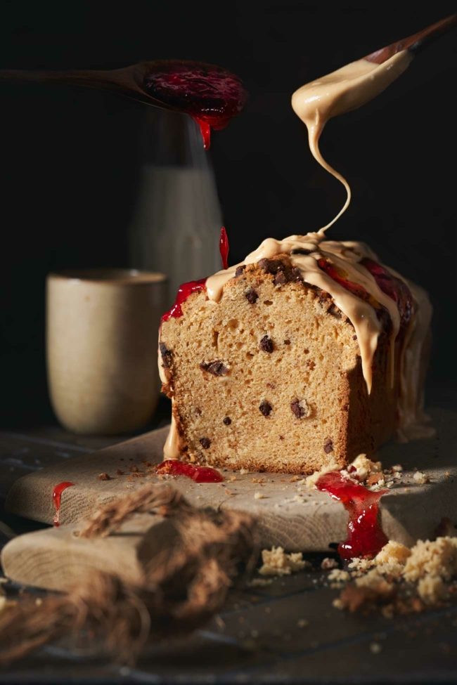 Kuchen mit erdnussbutterglasur