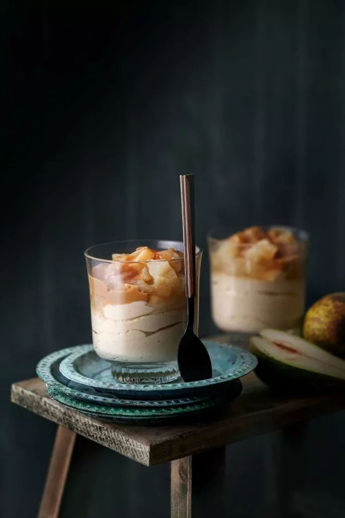 Salzkaramell Mousse mit Vanille-Birnen - Patrick Rosenthal