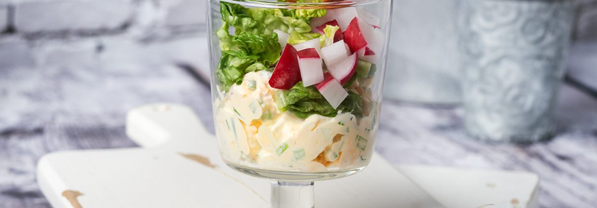 Eiersalat im Glas