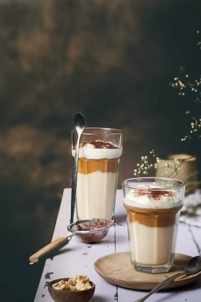 Karamell Latte Macchiato Pudding im Glas