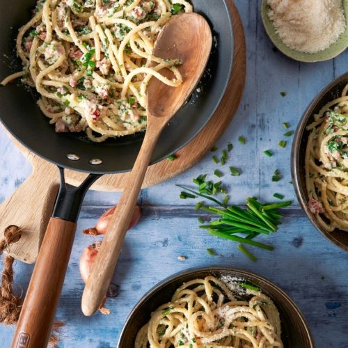 Grüne Soße Spaghetti Carbonara - Patrick Rosenthal