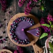 Browniekuchen mit Blaubeer Ganache