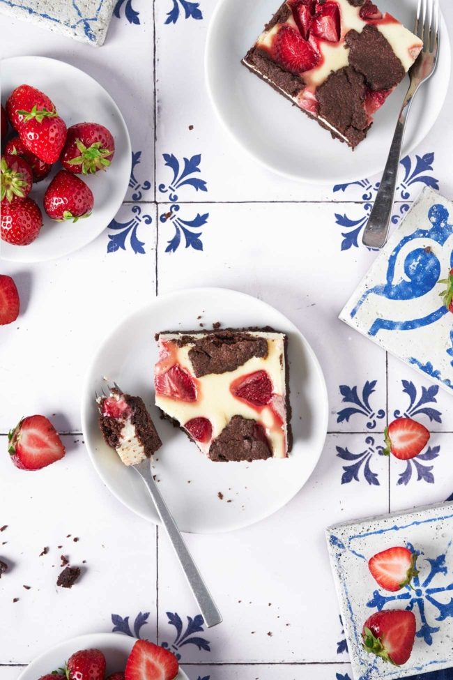 Erdbeer Zupfkuchen vom Blech