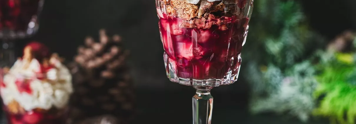 Lebkuchen- Kirsch Glühwein Dessert - Patrick Rosenthal