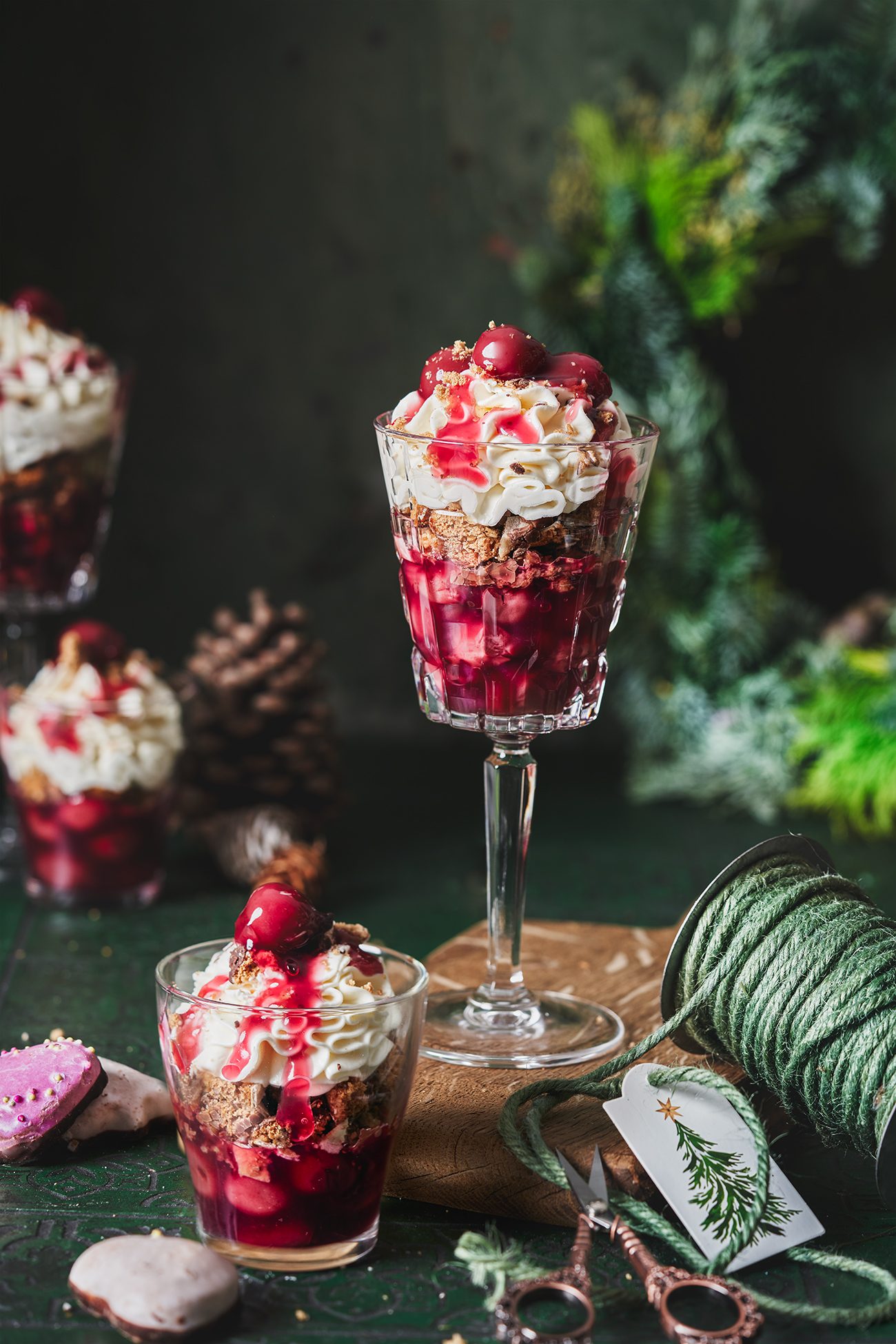 Lebkuchen- Kirsch Glühwein Dessert - Patrick Rosenthal