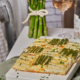 Schachbrett Spargel-Pizza