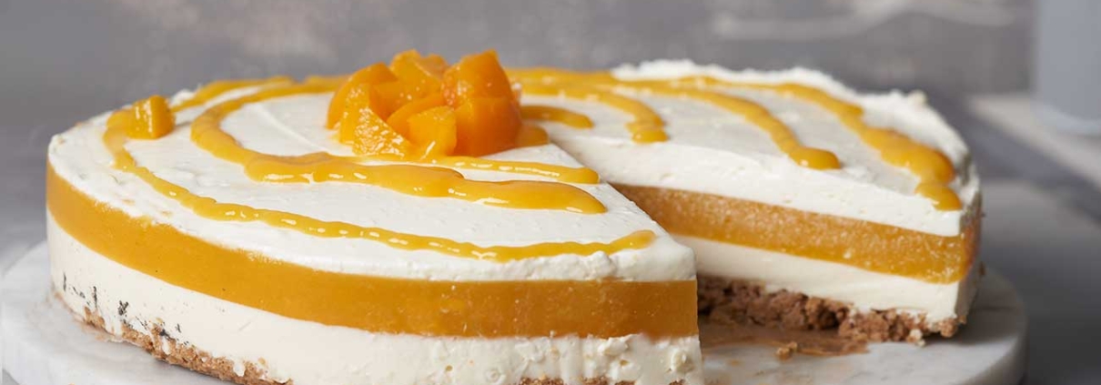 Pfirsich-Mango Torte ohne Backen