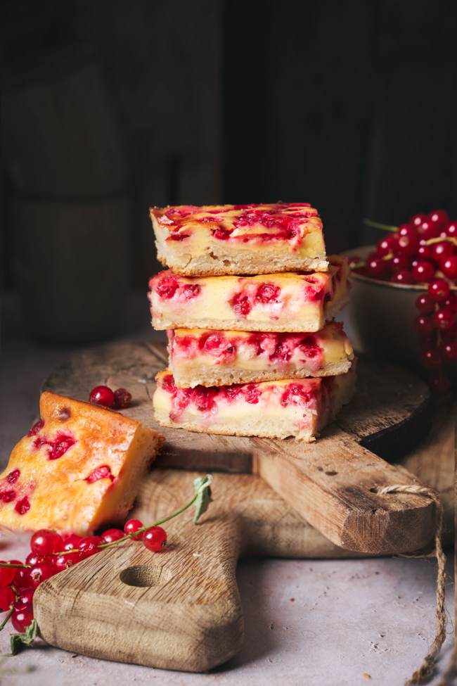 Omas Johannisbeer-Quark-Kuchen vom Blech