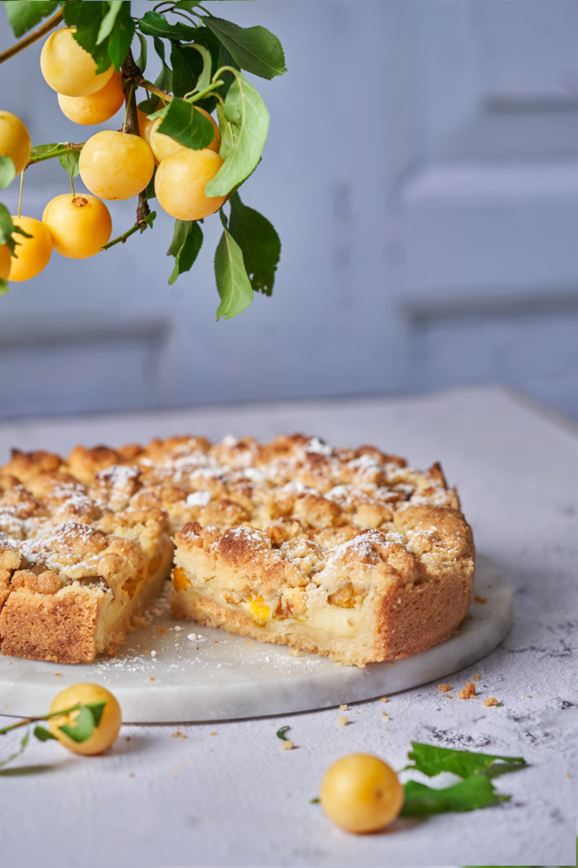 Einfacher Mirabellen-Puddingkuchen