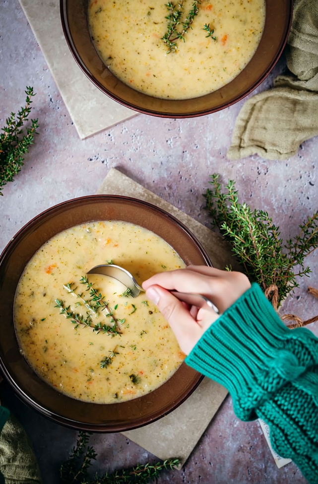 Cheddar-Brokkolisuppe