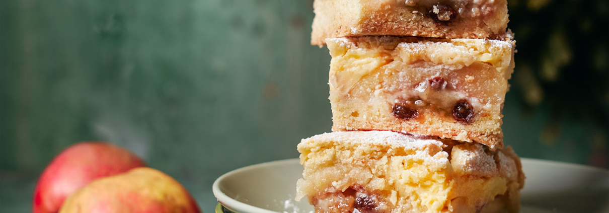 Bratapfel-Puddingkuchen vom Blech