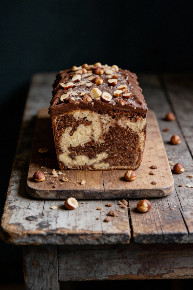 Nutella-Vanille-Kastenkuchen