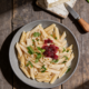 Brie-Pasta mit Preiselbeeren
