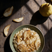 Risotto mit Gorgonzola und karamellisierten Birnen
