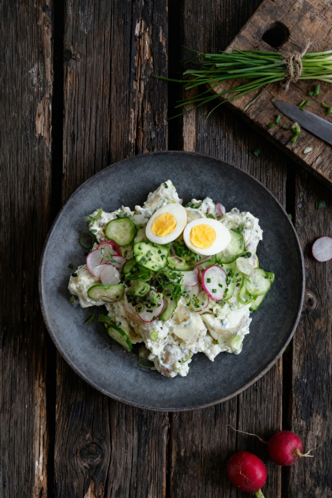 Cremiger Kartoffelsalat mit Frischkäse