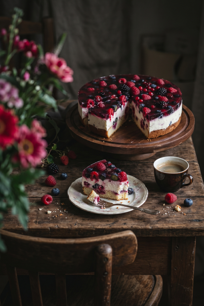 Joghurt-Schmand Beerenkuchen