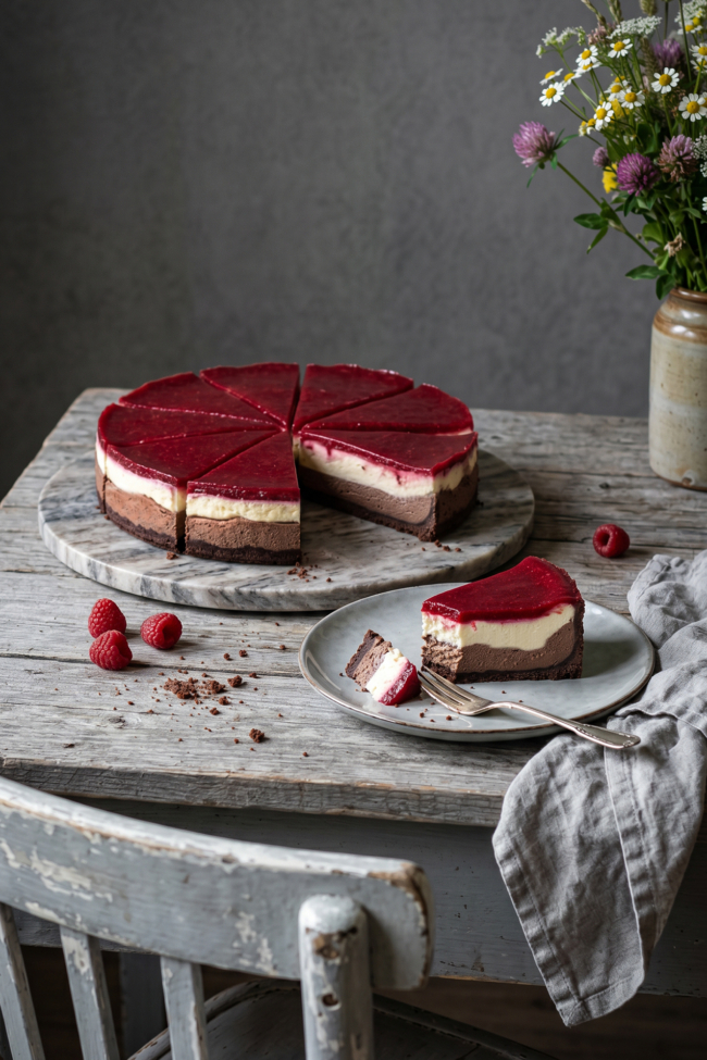 Schoko-Himbeer Schmandtorte