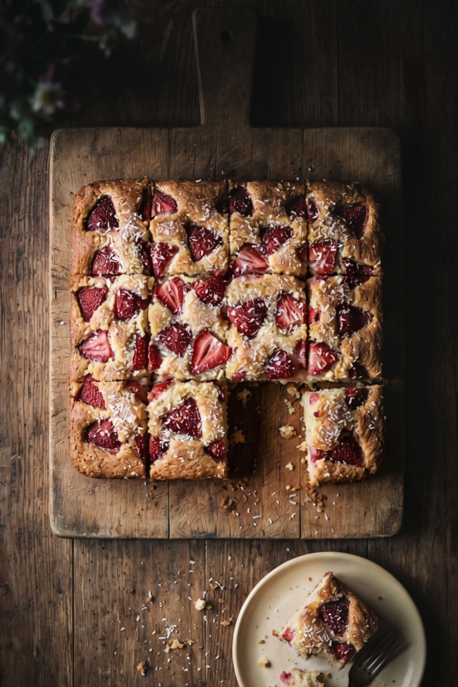 Erdbeer-Kokos-Kuchen