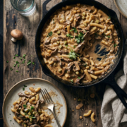 Boeuf Stroganoff mit Nudeln